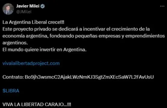 Casi $LIBRA Tuit 1 20250214