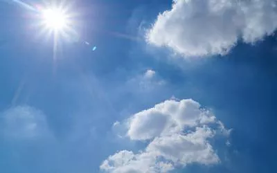 Parcialmente nublado calor
