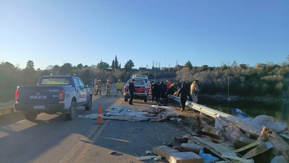 Potrero de garay - accidente camion cerdos (1)
