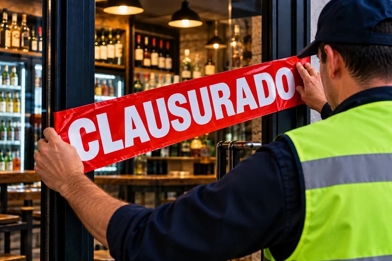 Clausura por venta de alcohol