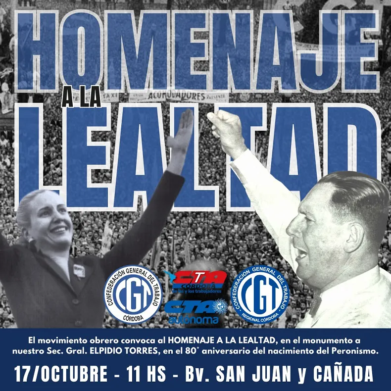 Afiche  Mov Obrero 17 de octubre 1945