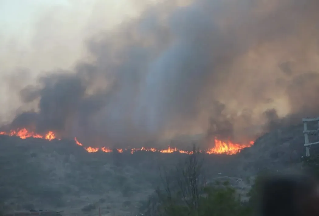 incendio en la calera