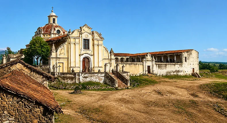 Antigua AG Iglesia, Estancia, Ranchería coloreada IA