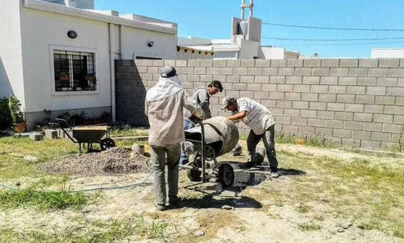 albañiles hormigonera