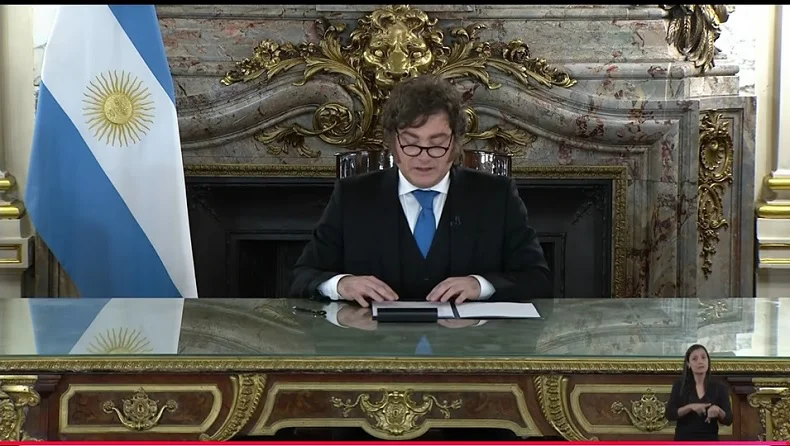 MILEI, Javier, anucia sanciones Malvinas 20260903