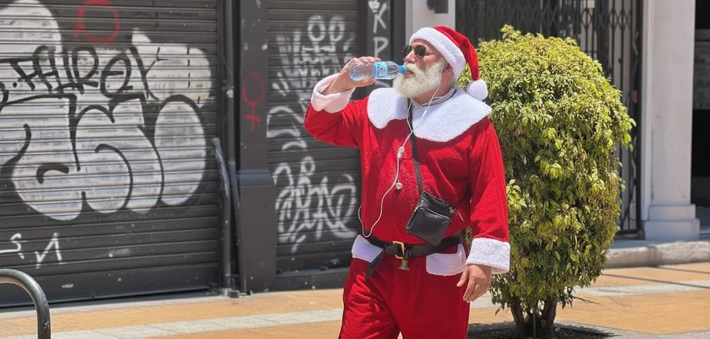 PAPA NOEL CALOR CLIMA NAVIDAD
