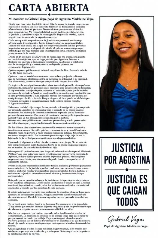 Carta Abierta Agostina
