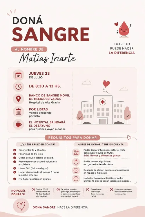 Donar sangre - Matias Iriarte