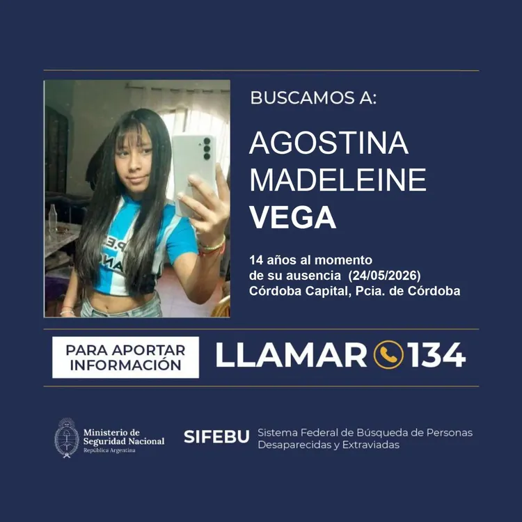 Agostina Vega Alerta Sofia