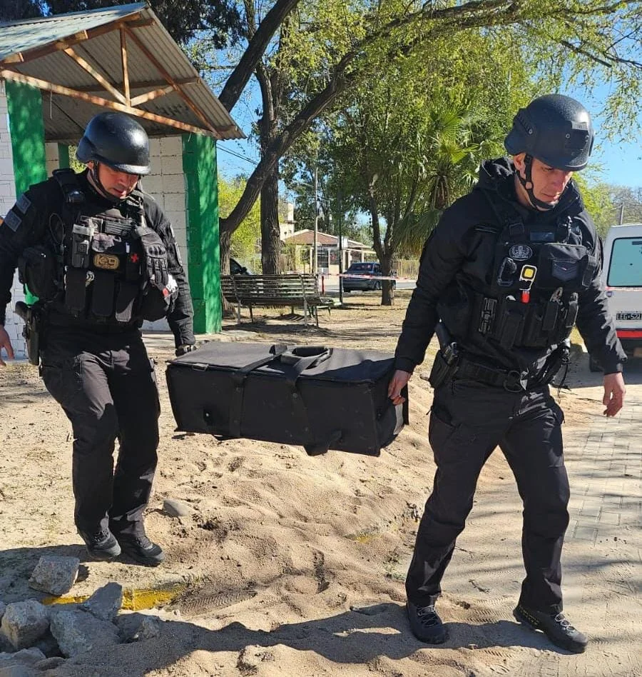 Malagueño, allazgo de explosivos