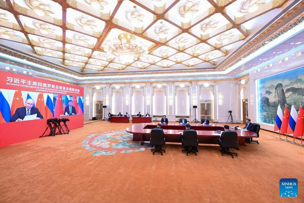 Xi Jinping video con Putin 20250121 (01)