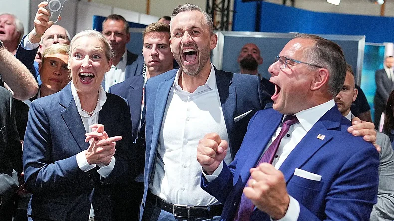 AFD ultraderecha alemana + Ulrich Siegmund + Alice Weidel