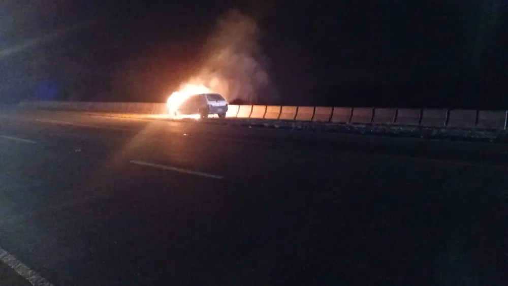 Faldadel carmen - Incendio automovil ruta